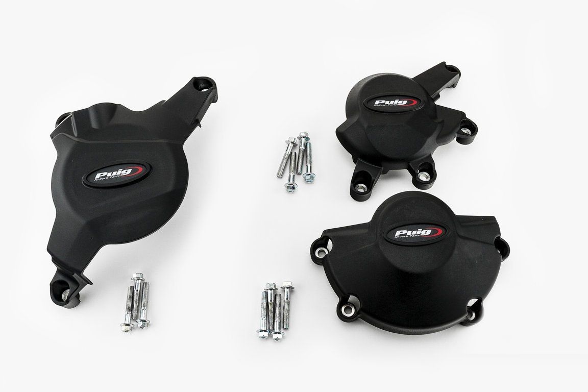  Engine protective covers PUIG 20121N Crni included right, left and alternator caps