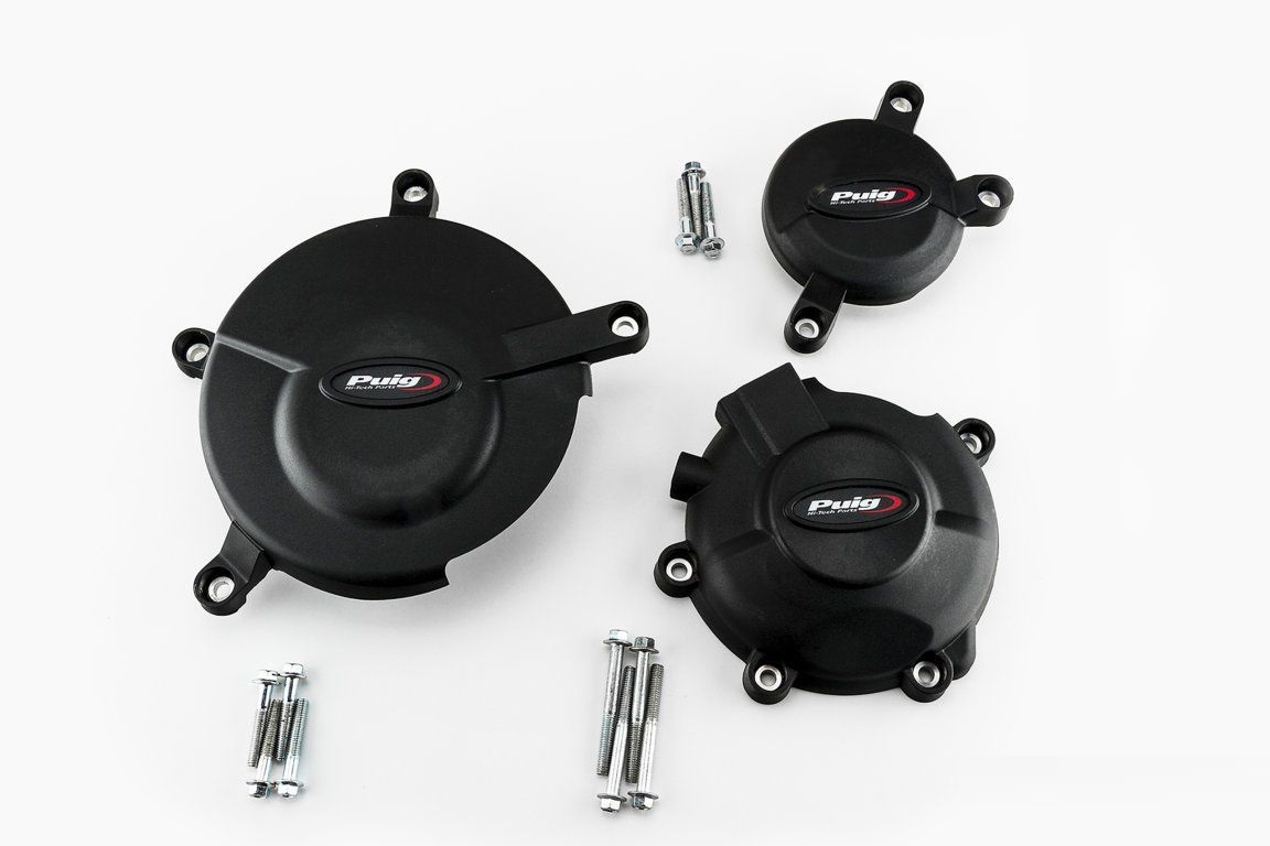  Engine protective covers PUIG 20124N Crni included right, left and alternator caps
