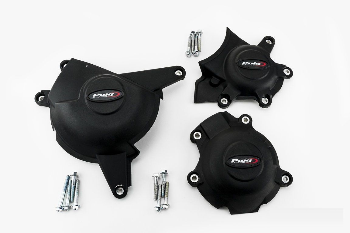  Engine protective covers PUIG 20126N Crni included right, left and alternator caps