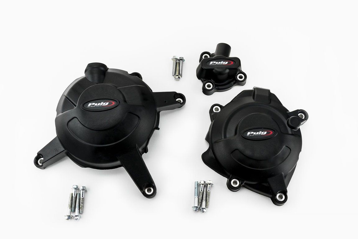  Engine protective covers PUIG 20130N Crni included right, left and alternator caps