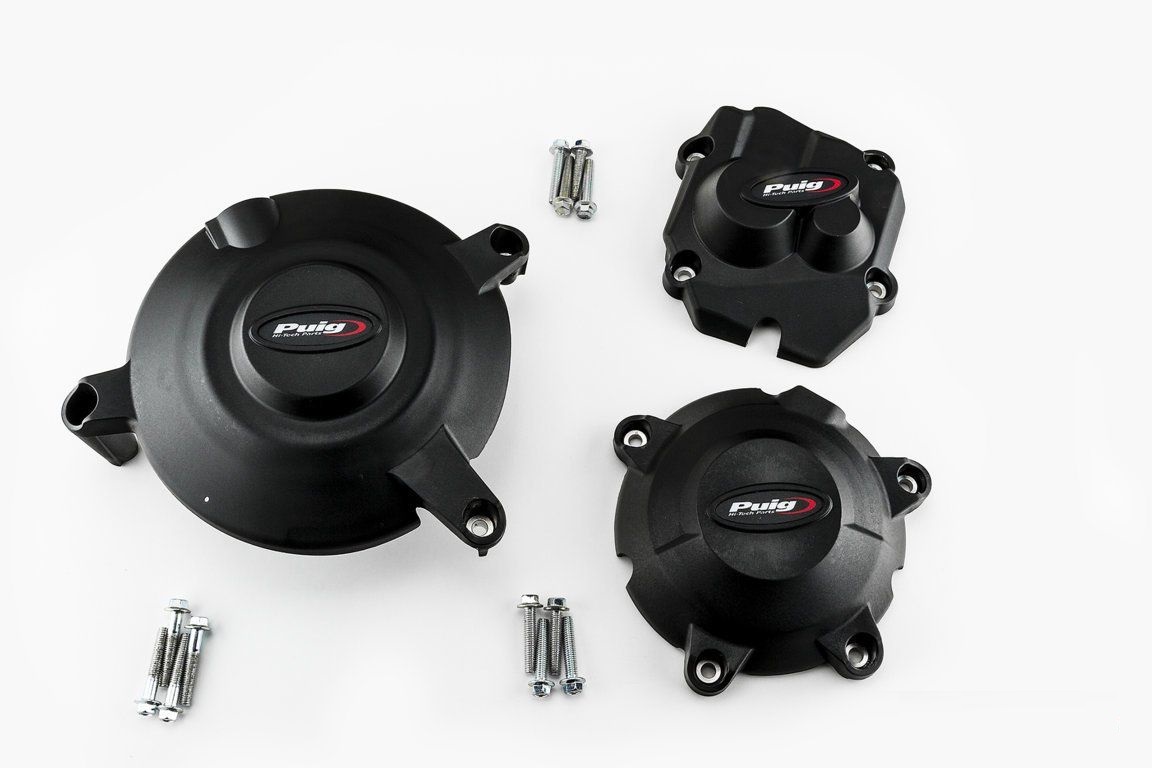  Engine protective covers PUIG 20133N Crni included right, left and alternator caps