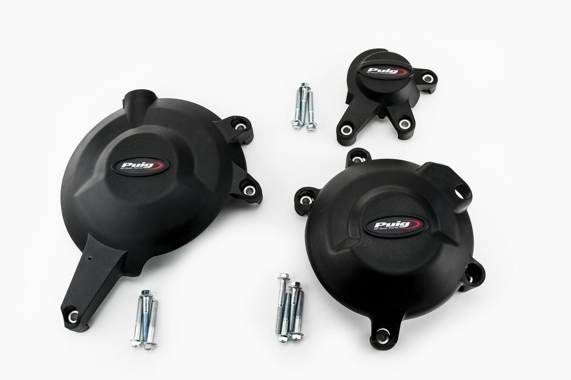  Engine protective covers PUIG 20134N Crni included right, left and alternator caps