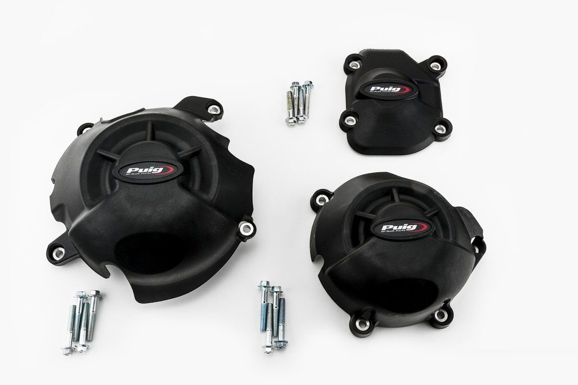  Engine protective covers PUIG 20136N Crni included right, left and alternator caps