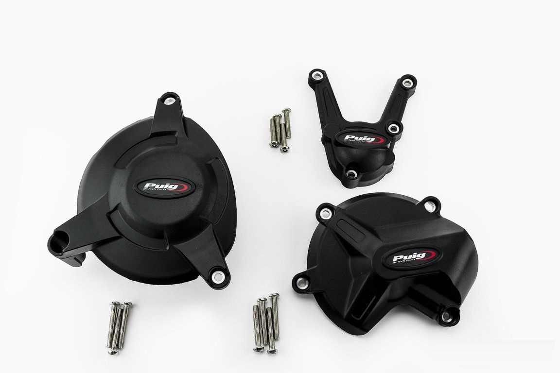  Engine protective covers PUIG 20137N Crni included right, left and alternator caps