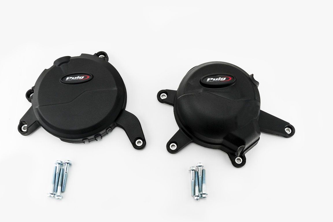  Engine protective covers PUIG 20140N Crni included right and left caps