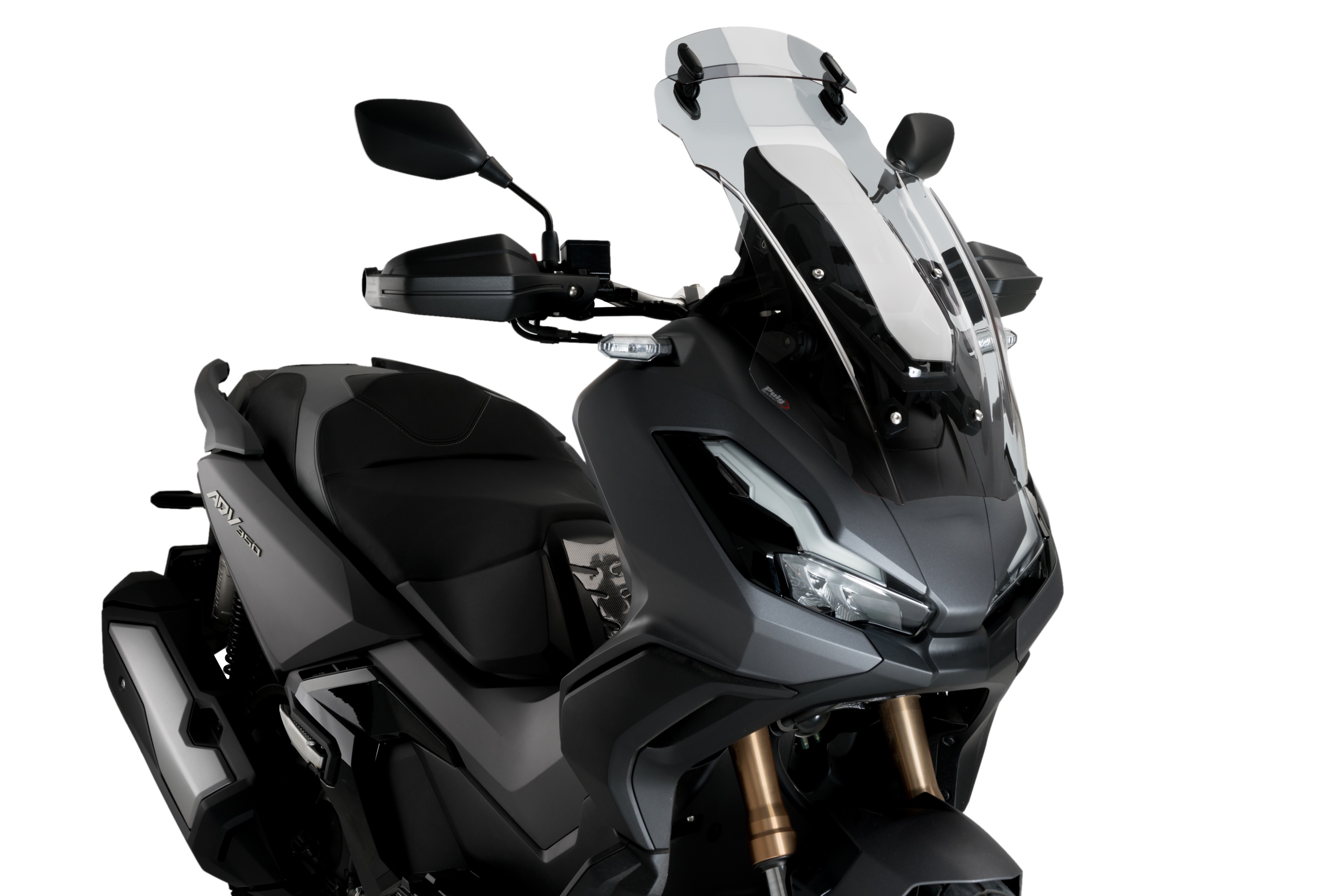 Windscreen PUIG TOURING WITH VISOR 21265H smoke for HONDA ADV 350 2022-2024