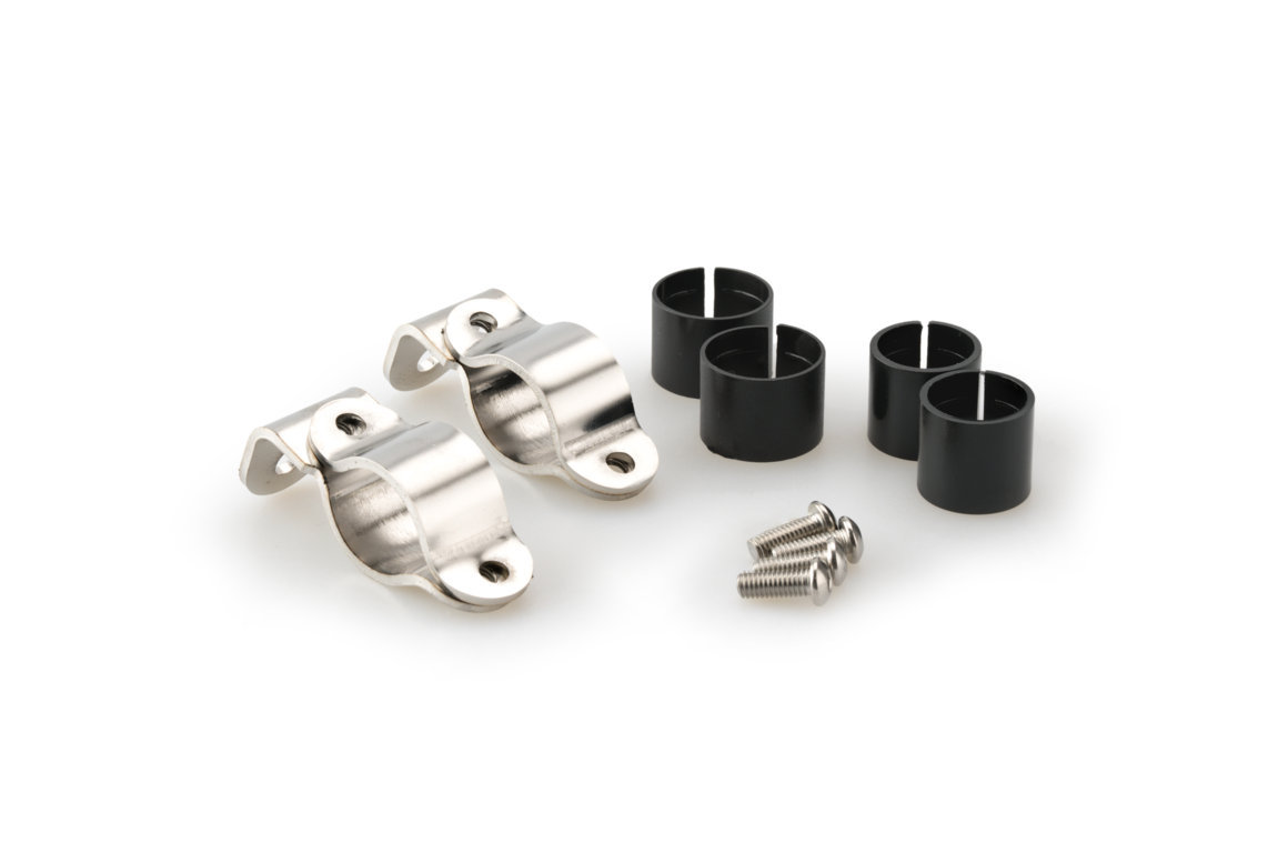 Kit clamps PUIG ROADSTER 2179I stainless steel 26mm with rubbers 22mm