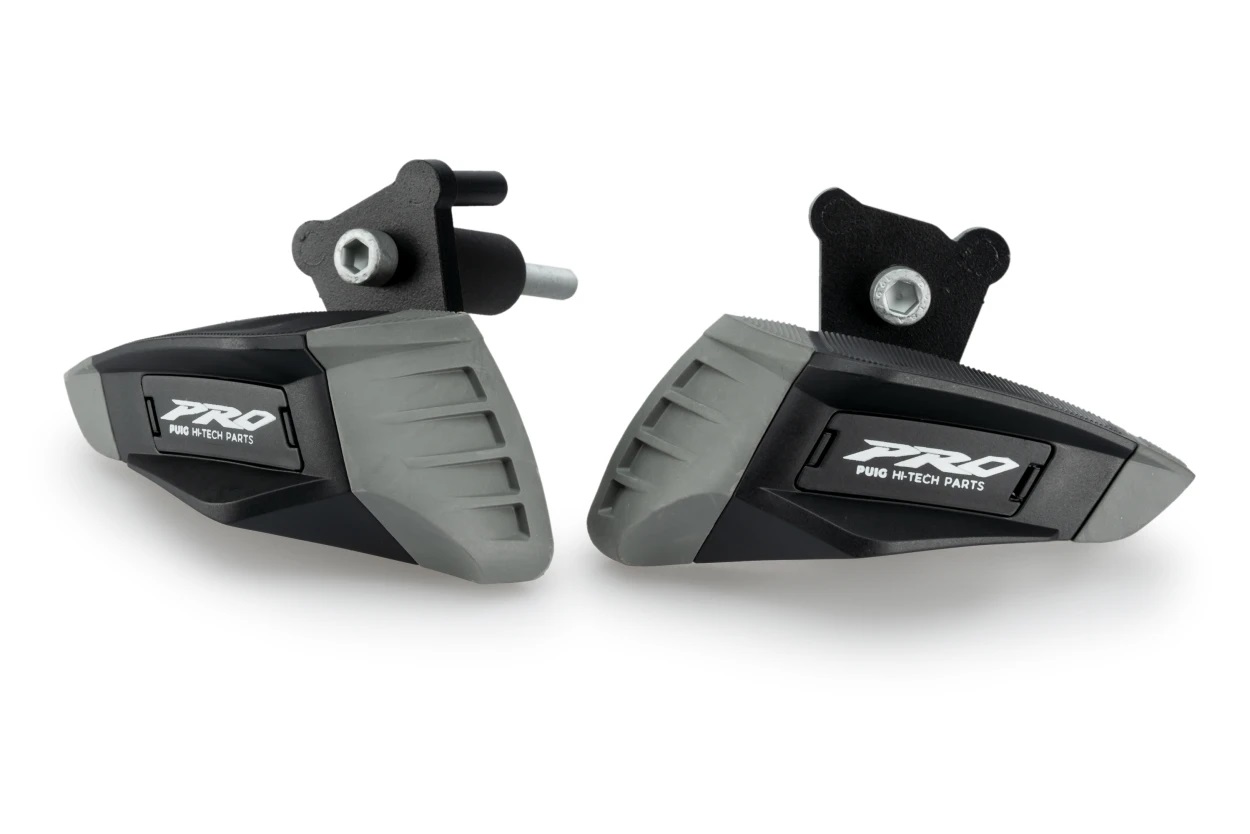 Frame sliders PUIG PRO 2.0 22026N black with grey rubber