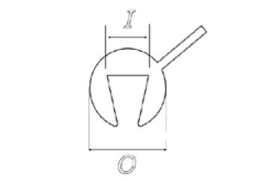 Edge trim PUIG 4748H smoke nt:((O x I: 6,2 x 3,6 ))