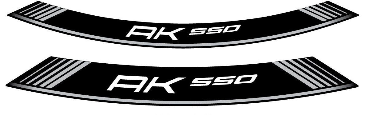 Rim strip PUIG AK550 9630P silver set of 8 rim strips
