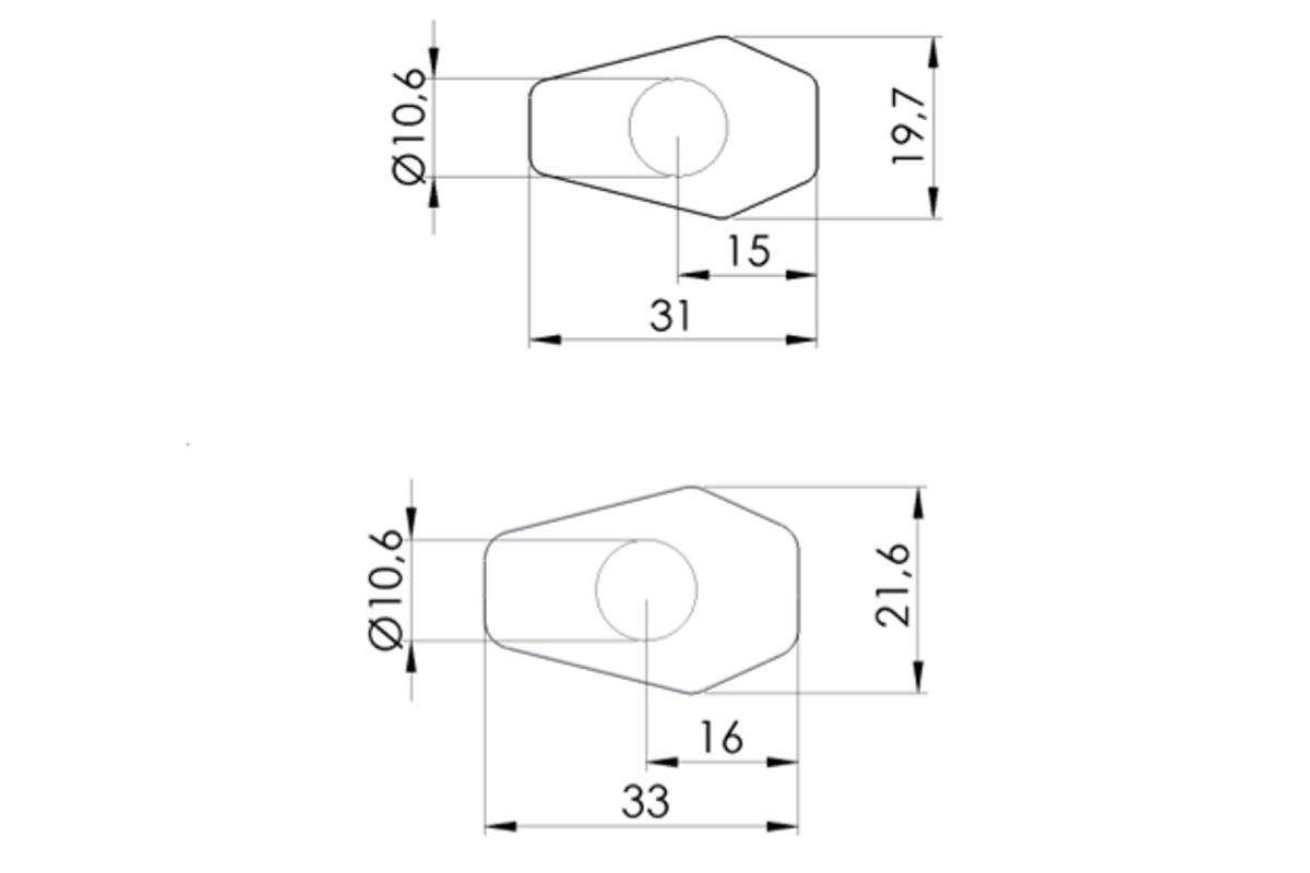 Turn signal covers PUIG 9655N Crni