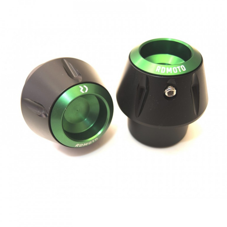 Crash protectors RDMOTO KTM13N Crni with green caps
