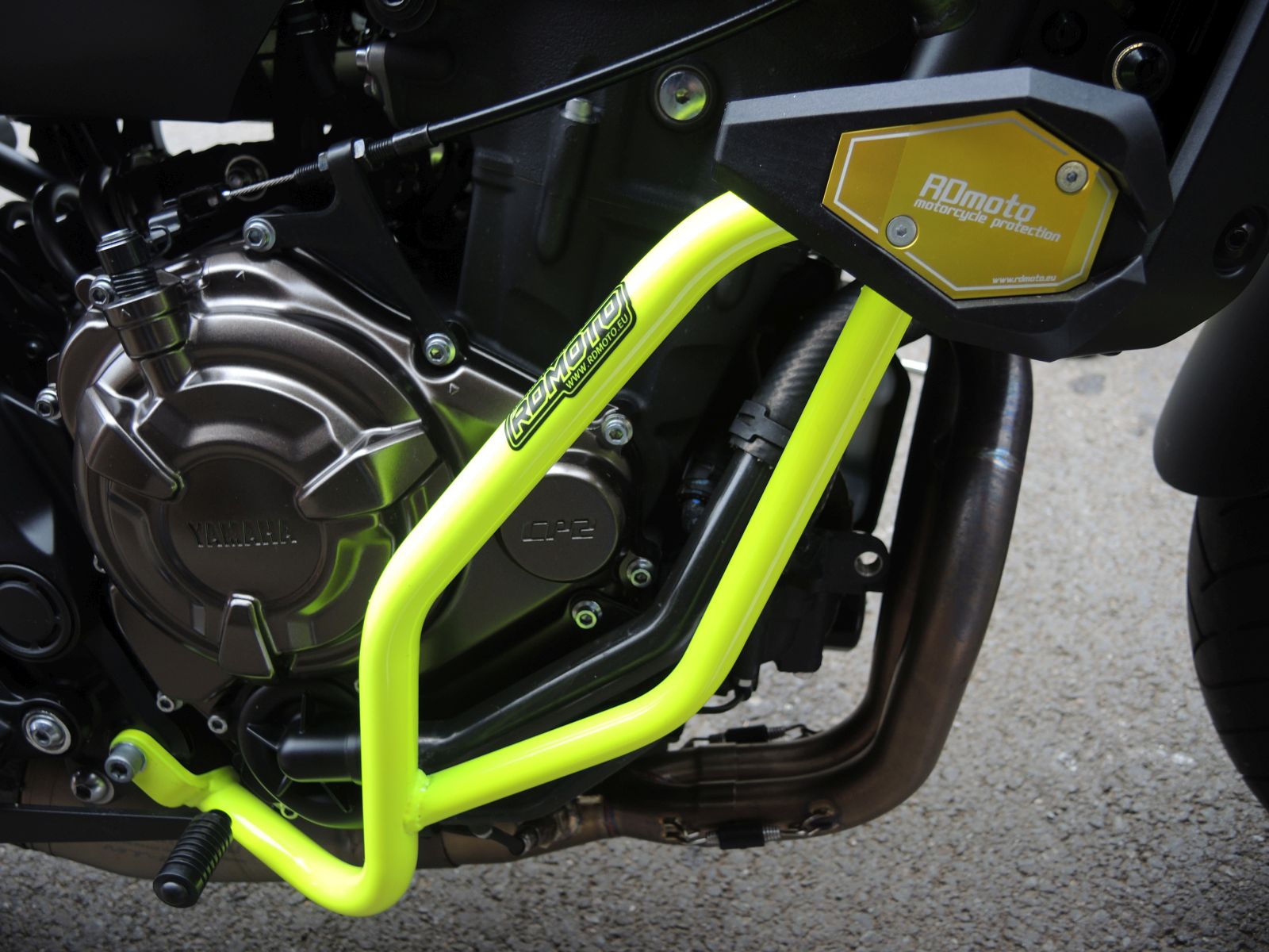 Engine guards RDMOTO CF79Y yellow with slider SL01