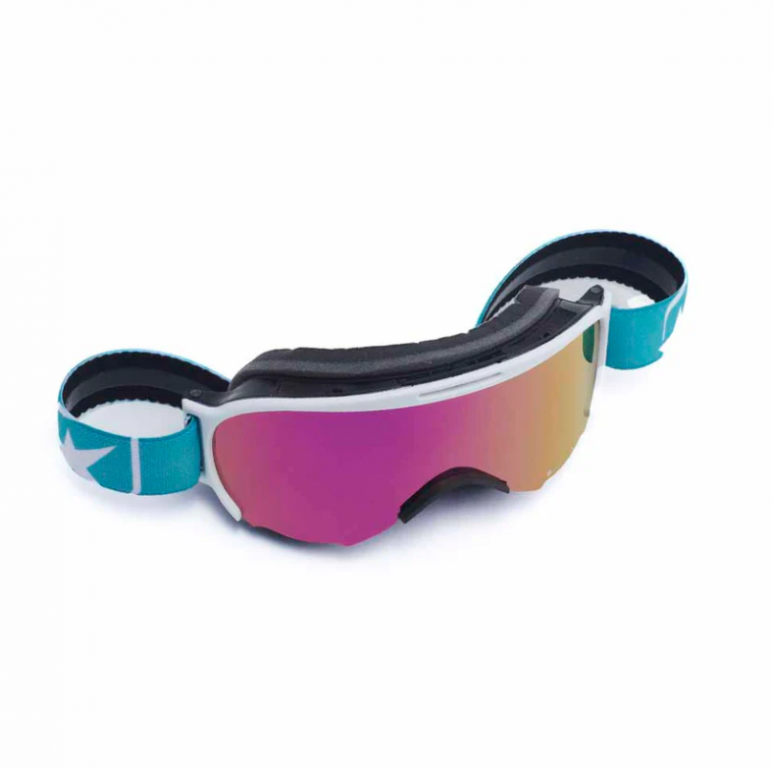 Goggles ARIETE WABI 14980-VNBT purple multilayer lens Turquoise/White
