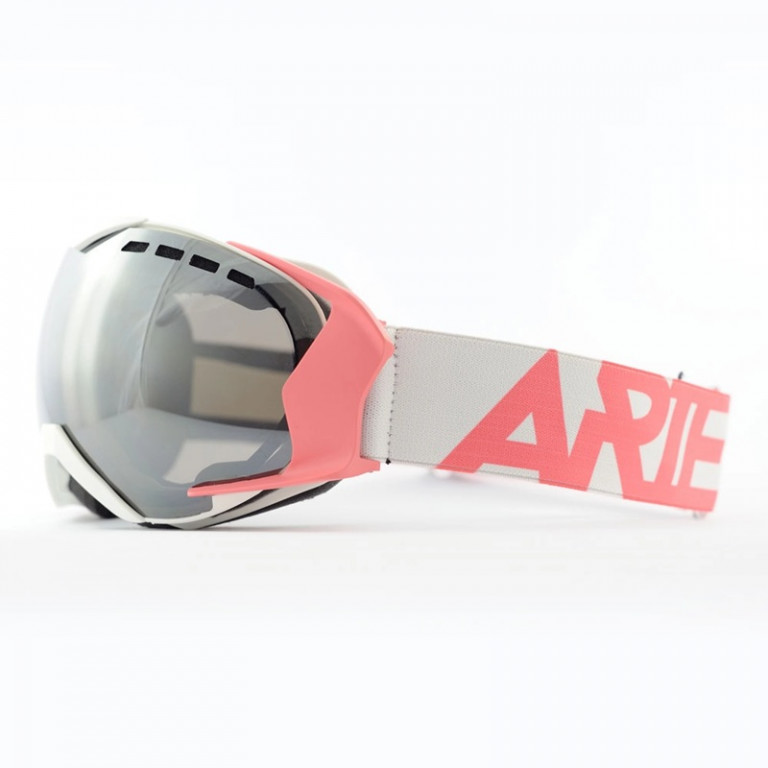 Goggles ARIETE MANTIS 13940-BCSC white pink claws, silver lens
