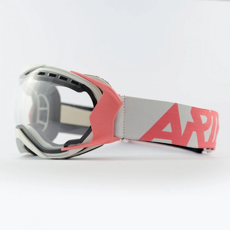 Goggles ARIETE MANTIS 13940-BCTC white pink claws, clear lens