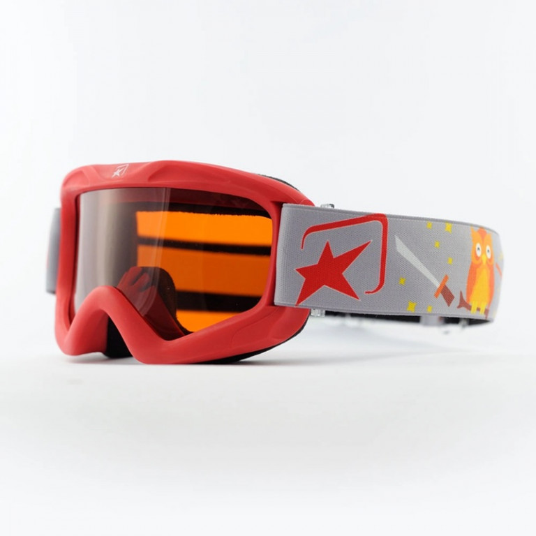 Goggles ARIETE SNOWY - KIDS 14930-ROG red, orange lens ZOO strap