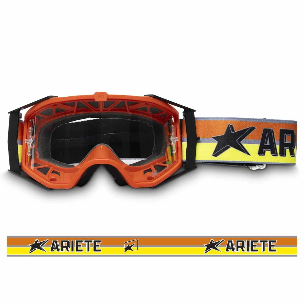 Goggles ARIETE 8K 14960-ONGC orange clear lens with pins
