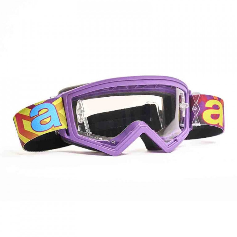 Goggles ARIETE MUDMAX SPARK 14970-SGA yellow light blue - clear lens with pins