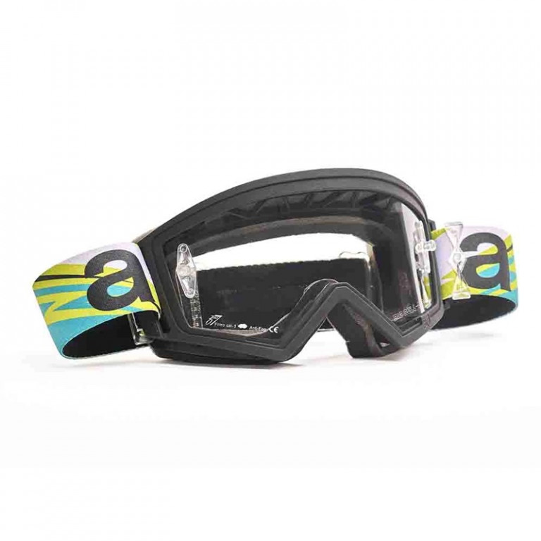 Goggles ARIETE MUDMAX SPARK 14970-SLO lime octanio - clear lens with pins