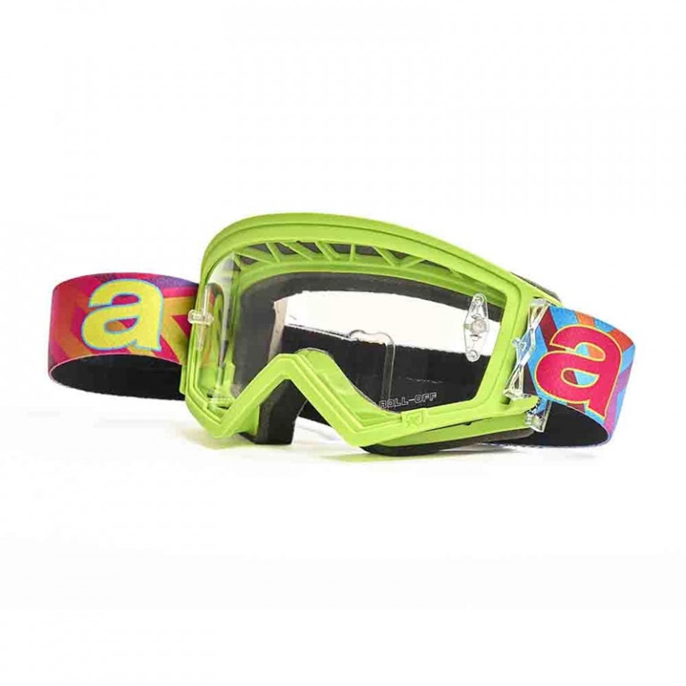 Goggles ARIETE MUDMAX SPARK 14970-SPG pink yellow - clear lens with pins