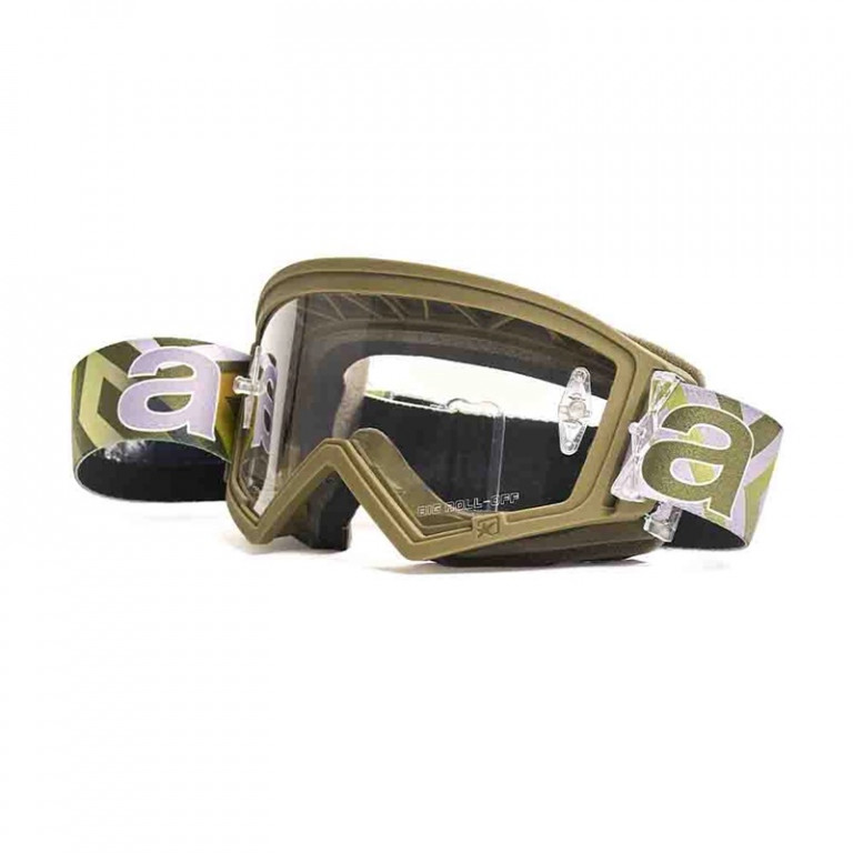 Goggles ARIETE MUDMAX SPARK 14970-SVG green grey - clear lens with pins