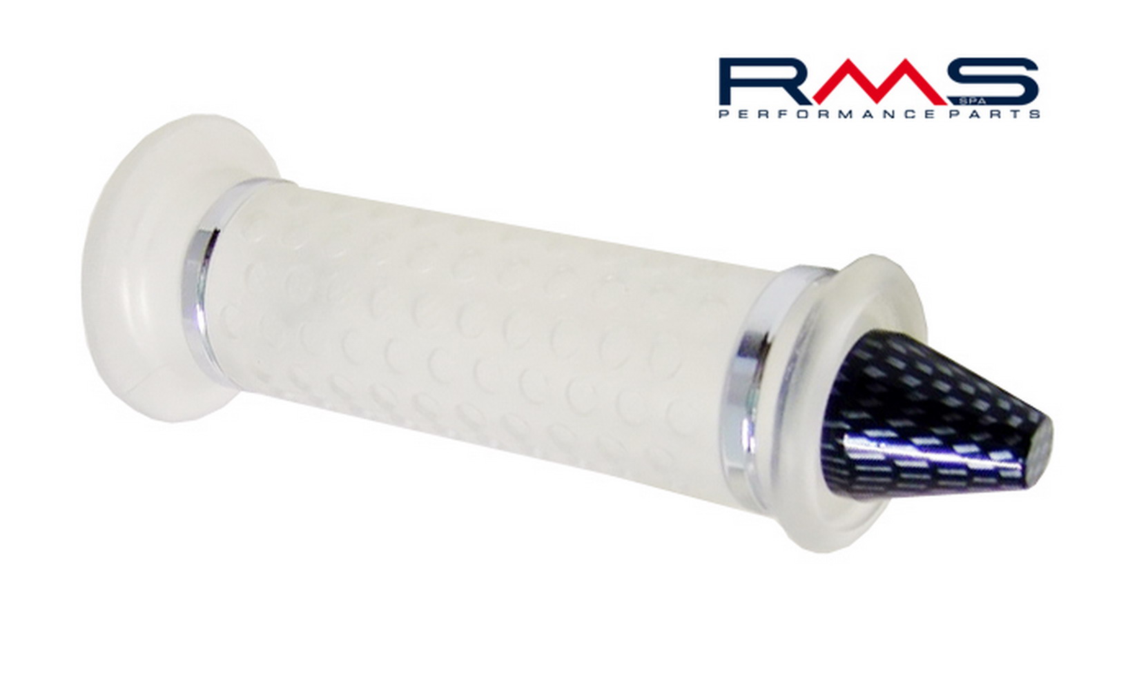 Hand grips RMS 184160290 transparent/carbon end