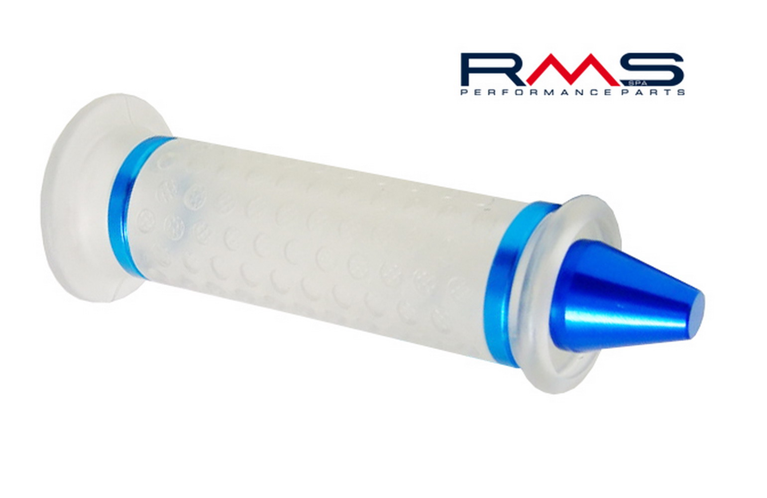Hand grips RMS 184160310 transparent/red end