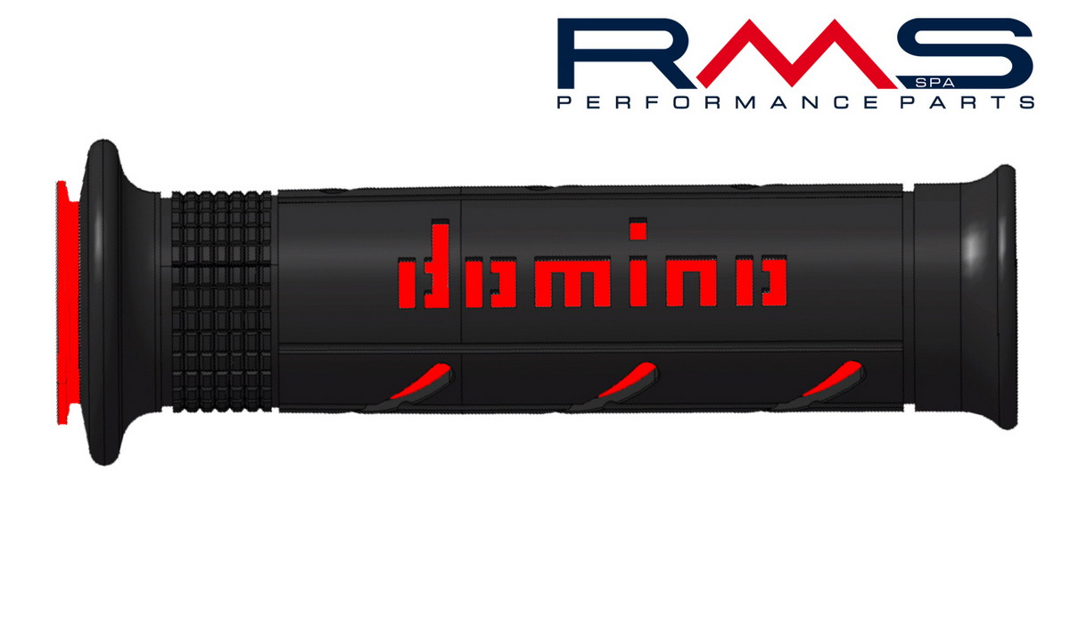 Hand grips DOMINO XM2 MAXISCOOTER 184160410 black/red DOMINO