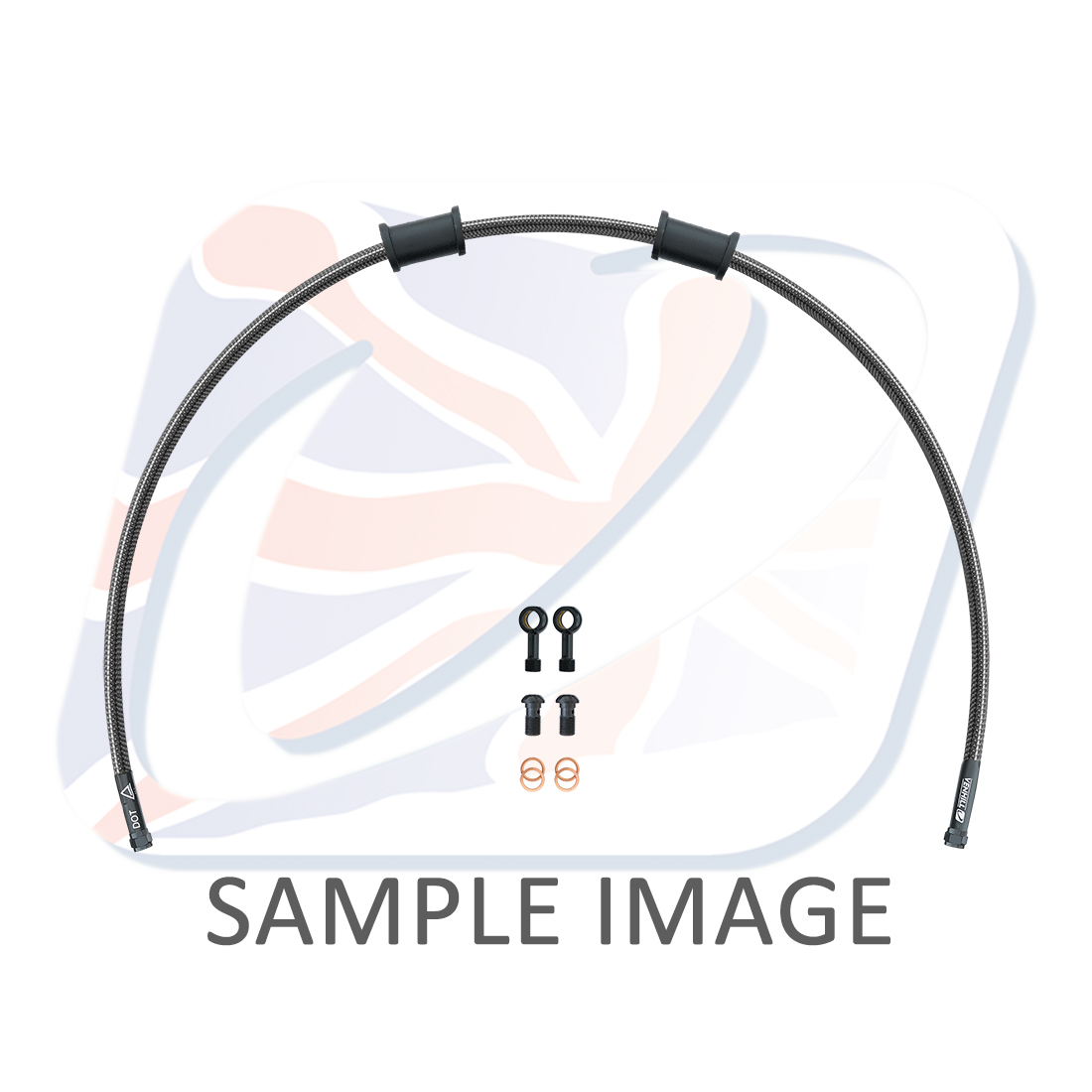 Rear brake hose kit Venhill POWERHOSEPLUS HON-10004RB-CB (1 hose in kit) Carbon hoses, black fittings