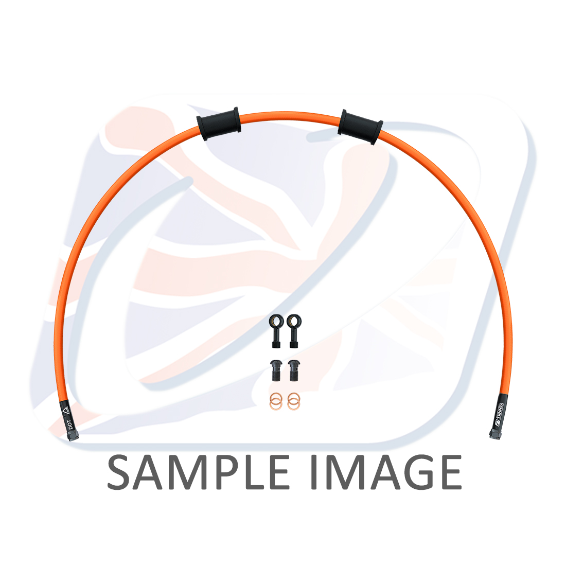 Kit prednjih kočionog crijeva Venhill POWERHOSEPLUS MZ-2001FB-OR (1 hose in kit) Orange hoses, black fittings