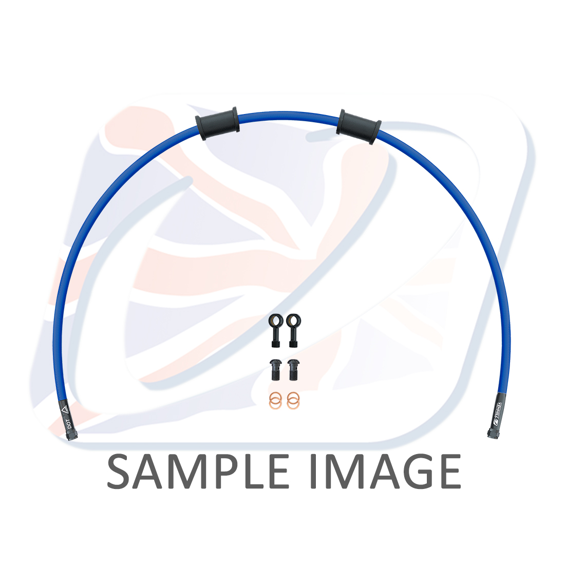 Kit prednjih kočionog crijeva Venhill POWERHOSEPLUS MZ-2001FB-SB (1 hose in kit) Solid blue hoses, black fittings