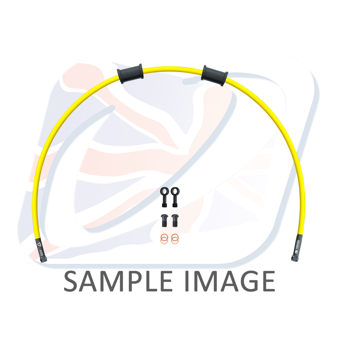 Kit prednjih kočionog crijeva Venhill POWERHOSEPLUS MZ-2001FB-YE (1 hose in kit) Yellow hoses, black fittings