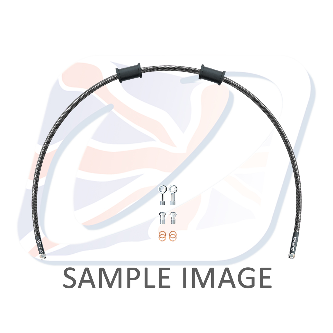 Kit prednjih kočionog crijeva Venhill POWERHOSEPLUS BMW-8001F-CB (1 hose in kit) Carbon hoses, chromed fittings