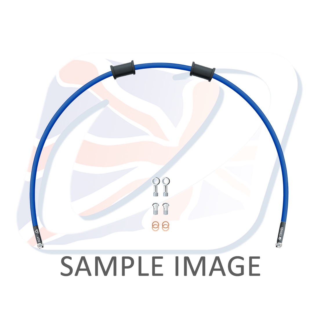 Kit prednjih kočionog crijeva Venhill POWERHOSEPLUS MZ-2001F-SB (1 hose in kit) Solid blue hoses, chromed fittings