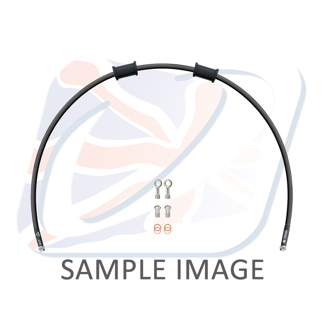 STANDARD Front brake hose kit Venhill POWERHOSEPLUS YAM-13002FS-BK (3 hoses in kit) Black hoses, stainless steel fittings