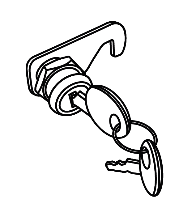 Lock kit SHAD 200451R for ATV80