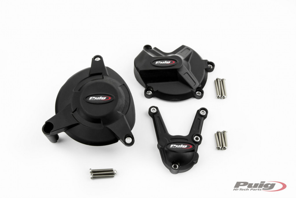 Engine protective covers PUIG 20168N Crni included right, left and alternator caps
