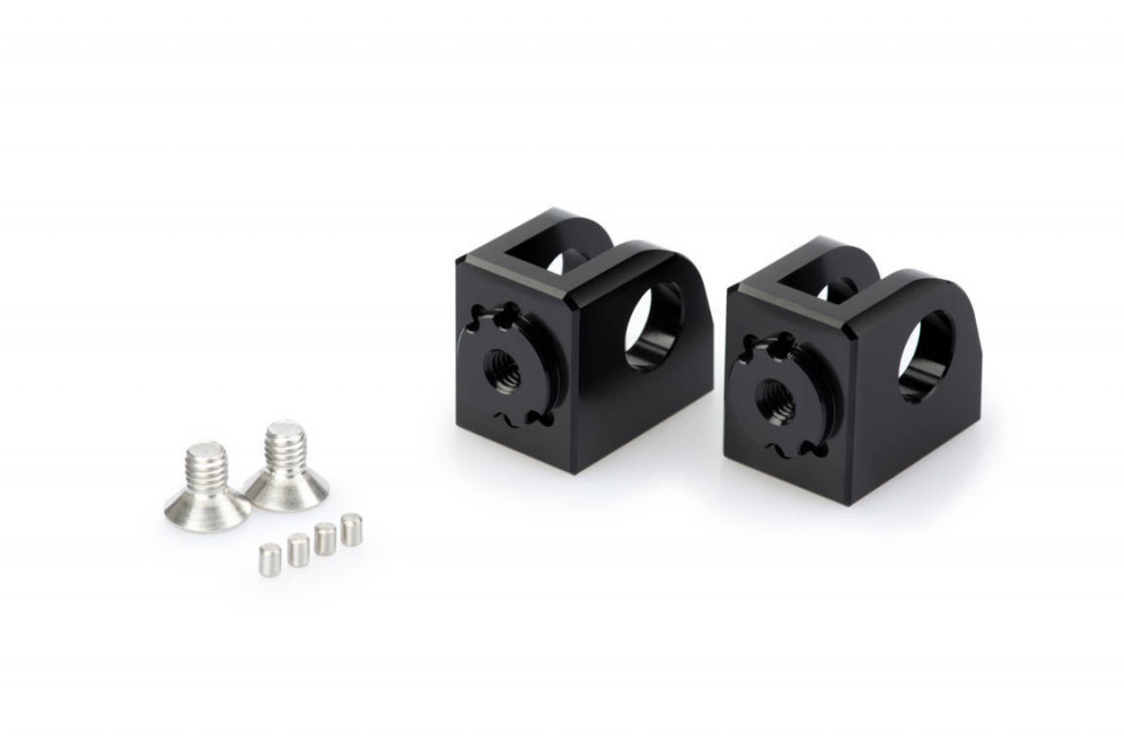 Footpeg adapters PUIG 20235N adjustable Crni