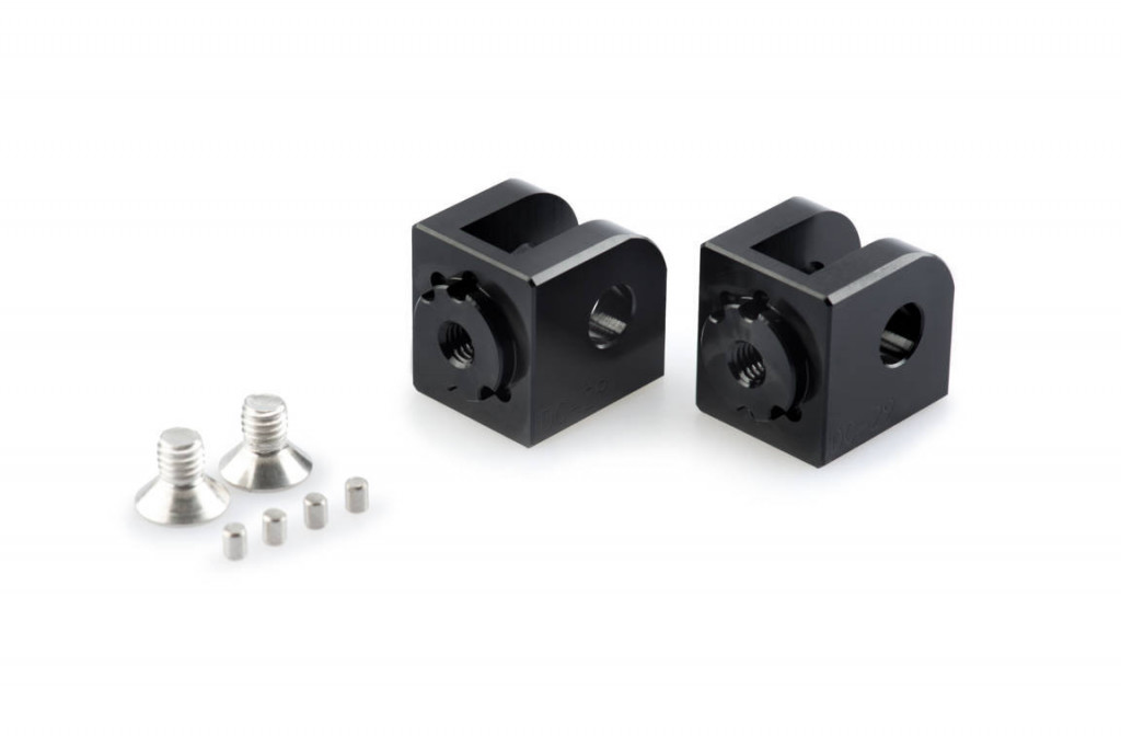 Footpeg adapters PUIG 20241N adjustable Crni