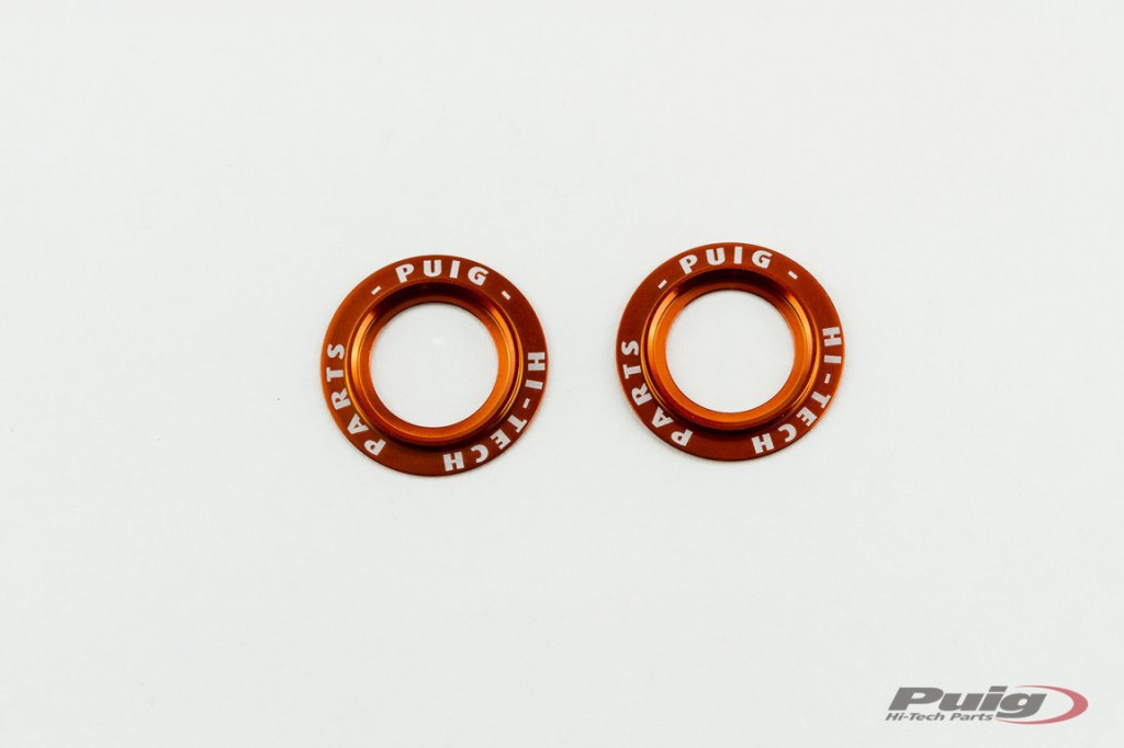 Rings for axle sliders PUIG PHB19 20271T aluminium orange