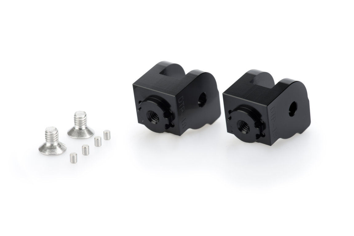 Footpeg adapters PUIG 20277N adjustable Crni