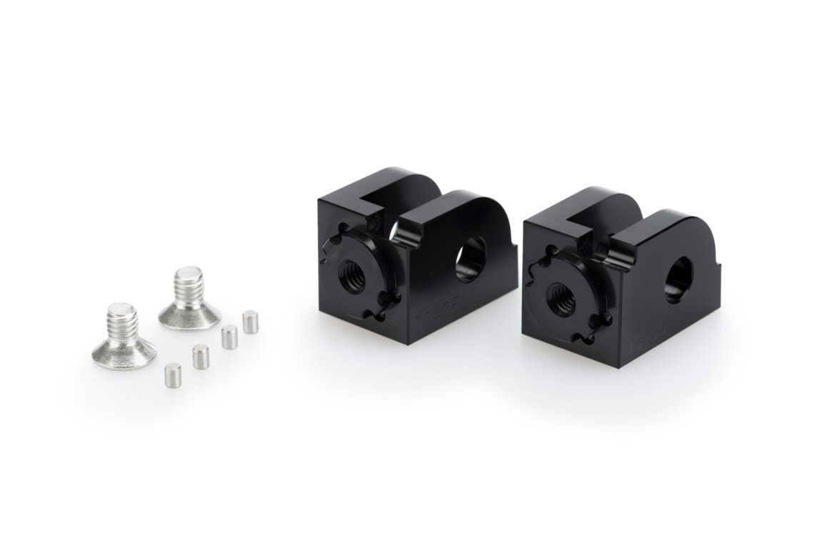 Footpeg adapters PUIG 20304N adjustable Crni