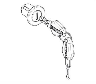 Replacement premium lock & key SHAD 203076R for SH48, SH58X and SH59X