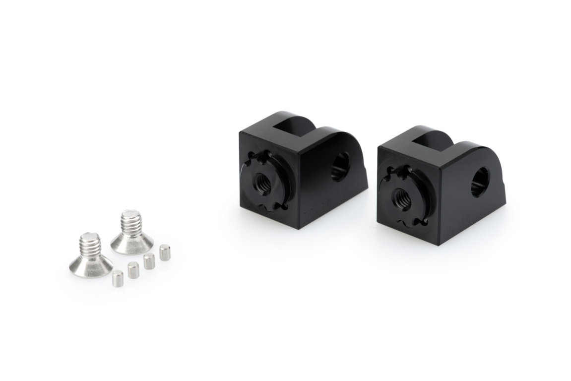 Footpeg adapters PUIG 20318N adjustable Crni