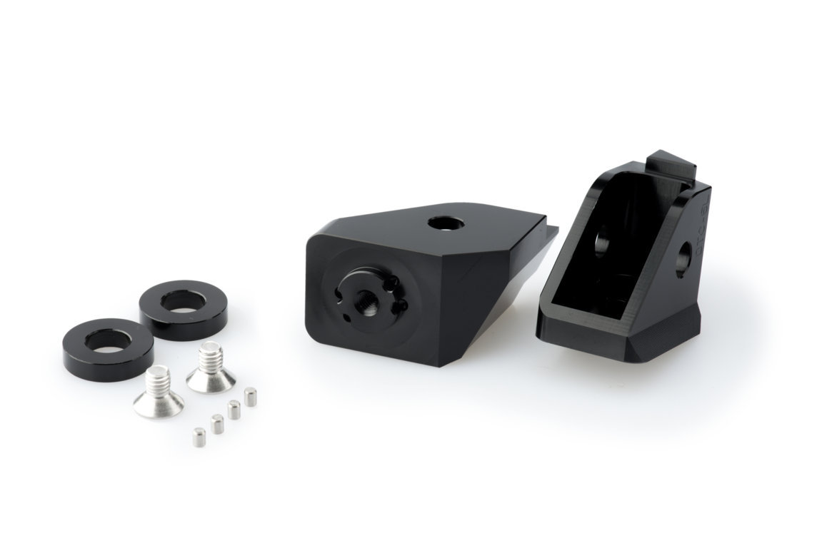 Footpeg adapters PUIG 20321N adjustable Crni