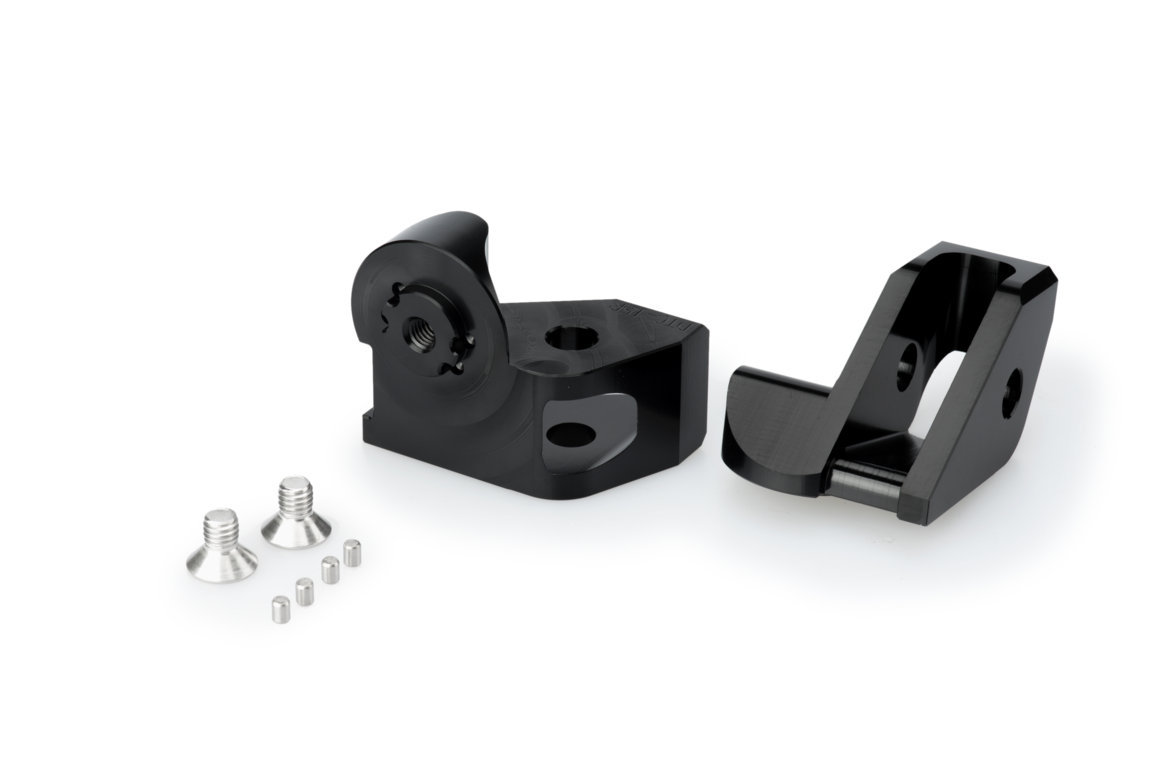 Footpeg adapters PUIG 20322N adjustable Crni