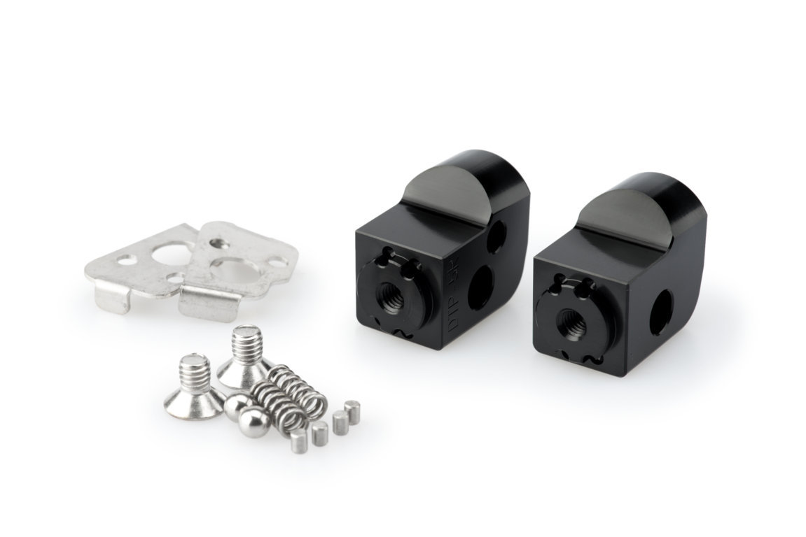 Footpeg adapters PUIG 20326N adjustable Crni