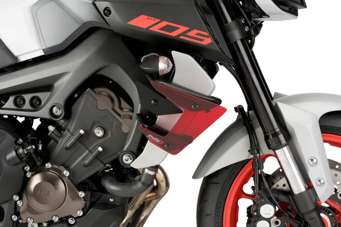 Side spoilers PUIG DOWNFORCE 20380R crven