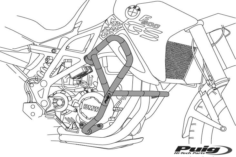 Engine guards PUIG 20404N Crni